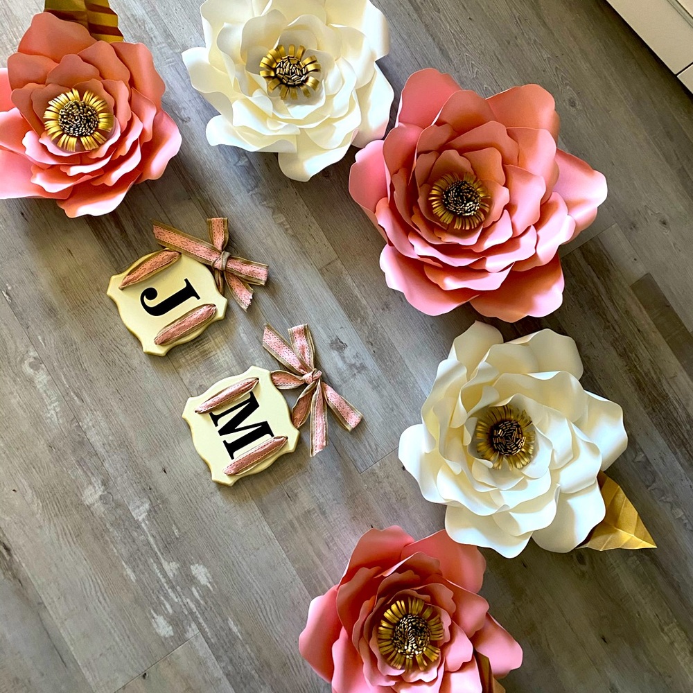 Paper flowers set. Hand made!!